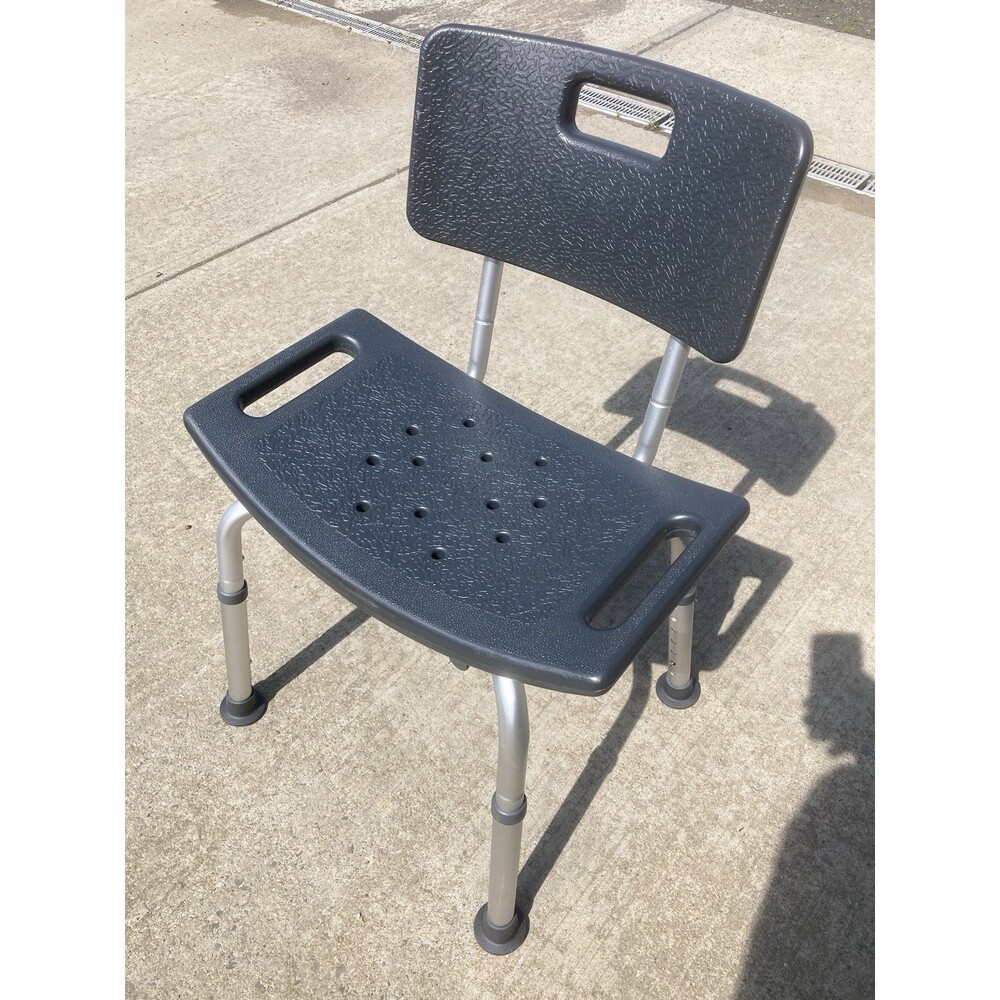 Medline Bath Chair, Bench, Seat, Stool for Disabled, Seniors & Elderly Black